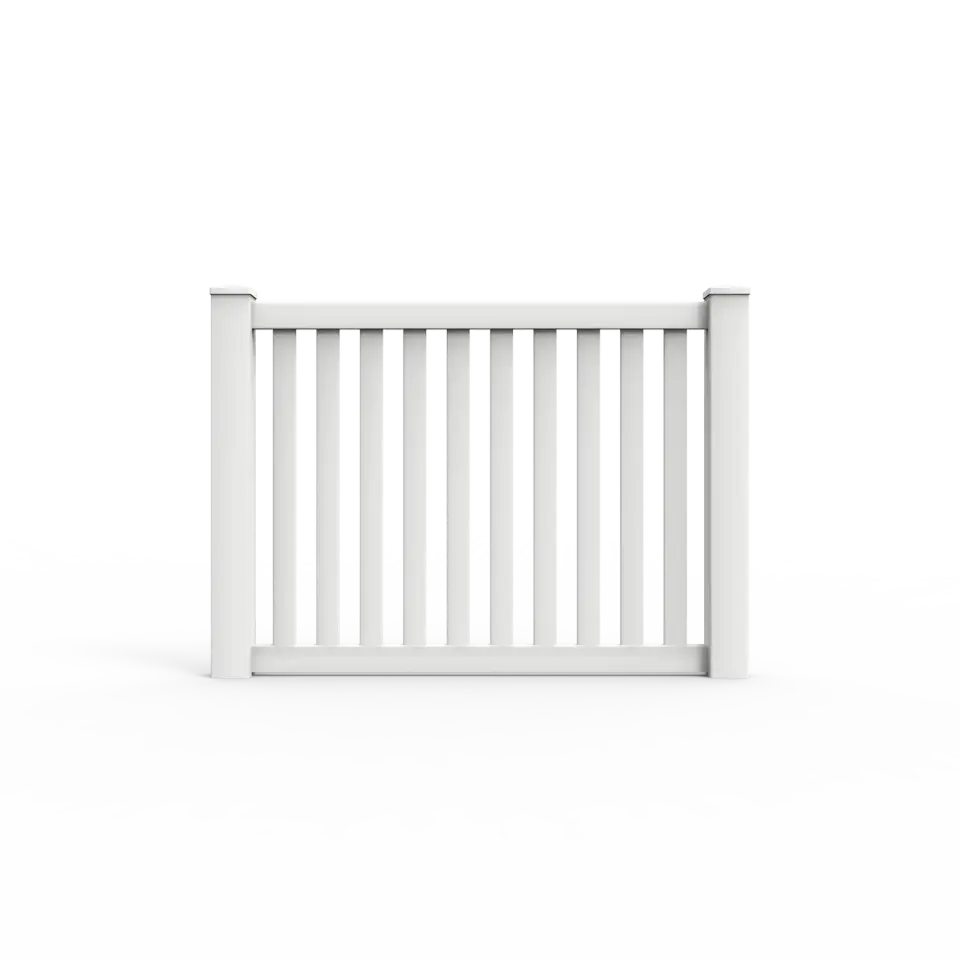Vertical picket vinyl wall topper